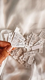 El Yırtması Dokulu Etiket  Kişiye Özel