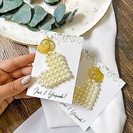 İnci Kalpli Anahtarlık Hediyelik