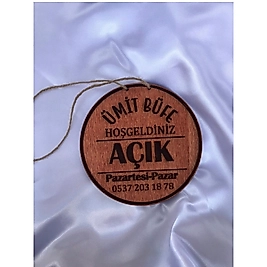 Ahşap Açık Kapalı Tabela Kişiye Özel