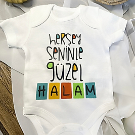 Dudi Baskılı Bebek Çıtçıtlı Body Kişiye Özel
