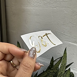 Harfler Folyo Sticker 8 cm