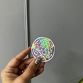 Yaşam Çiçeği 7 cm Hologram Folyo