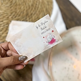 Pembe Elbiseli Fil, Anahtarlık, Makrome Kartı