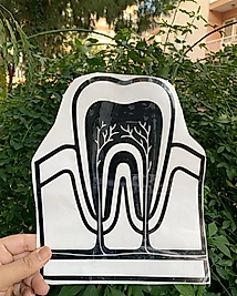 Diş Konseptine Uygun Diş Folyo Sticker Siyah