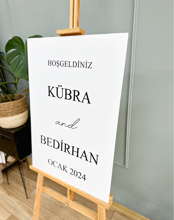 Zena Baskılı Kişiye Özel Karşılama Panosu